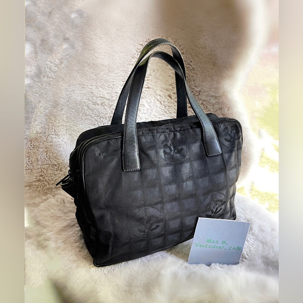 Rare✨Chanel Nylon Double Zip Travel Tote